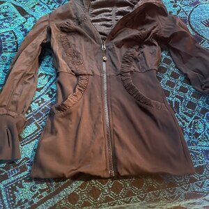Lululemon Athletica fully reversible grey/black zippered jacket